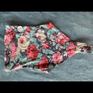 Strapless floral bodysuit